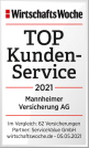WiWo TOP KundenService 2021 Mannheimer Versicherung AG Sinfonima